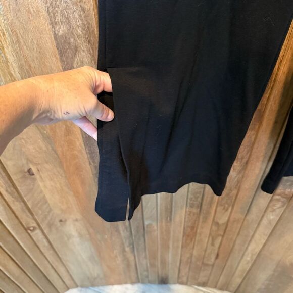 Lysse Women's Cropped Kick Flare Leggings Pants Small Black Split Hem Ankle - Picture 4 of 6